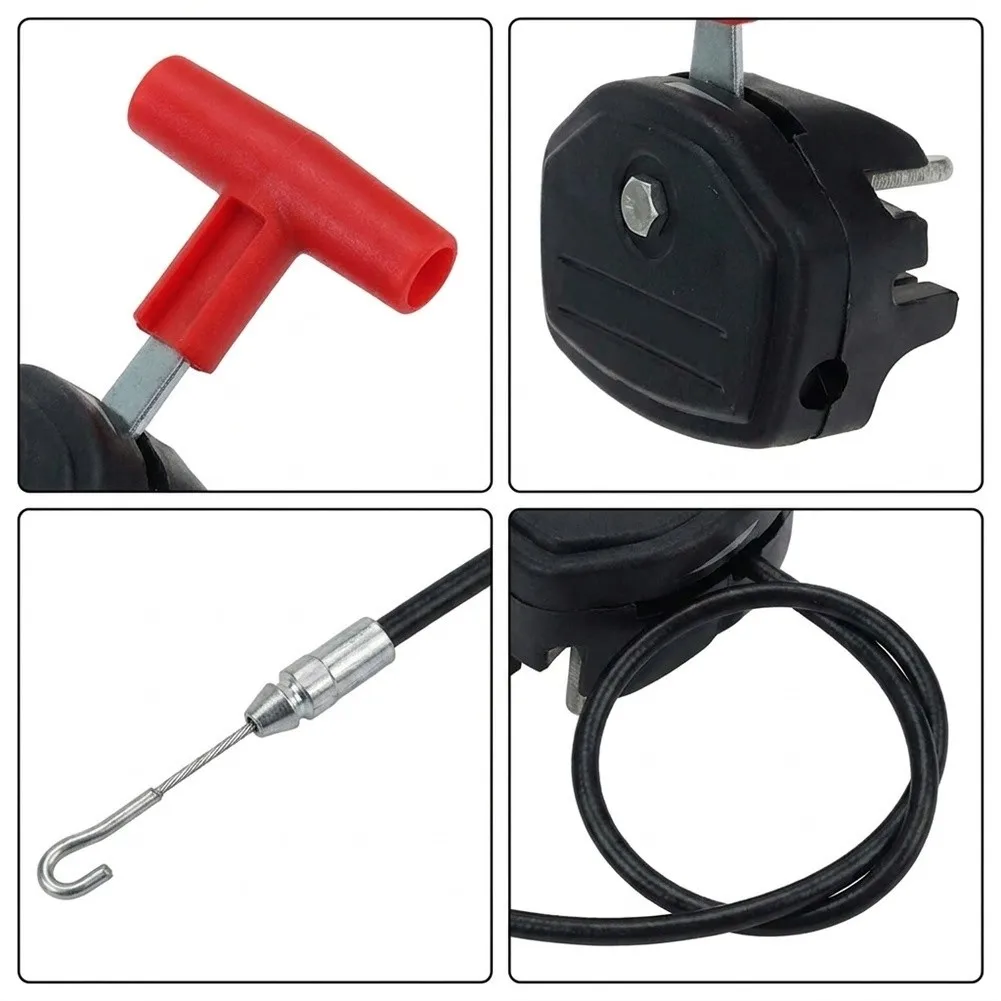 For Coshar-Compatible 60 Inch Throttle Cable with Switch Handle for Lawn Mowers with Standard Throttle Cable Exit Points