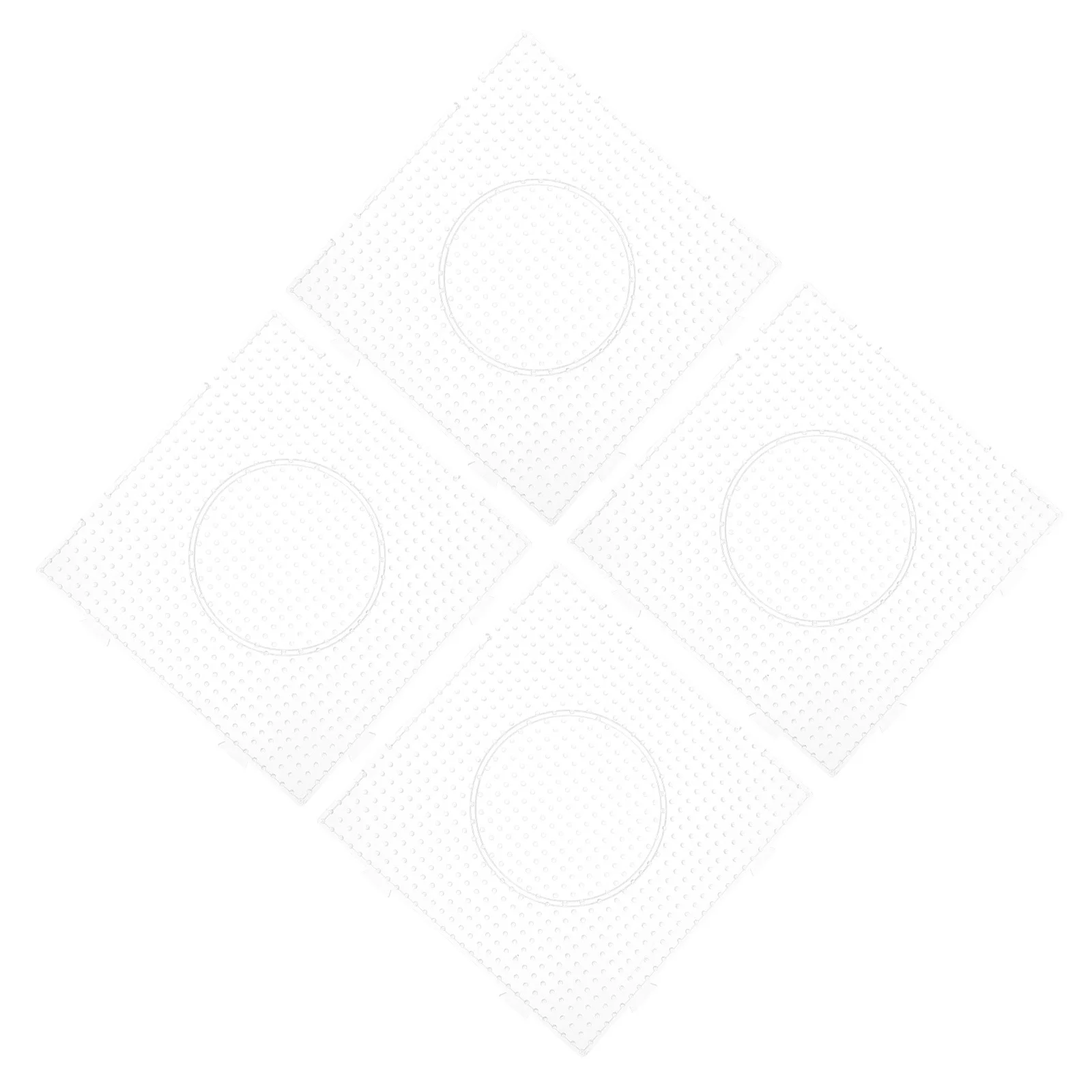 

4Pcs Large Clear Acrylic Fuse Beads Pegboards Square Bead Boards for Kids and Teens Craft Supplies DIY Craft Accessories