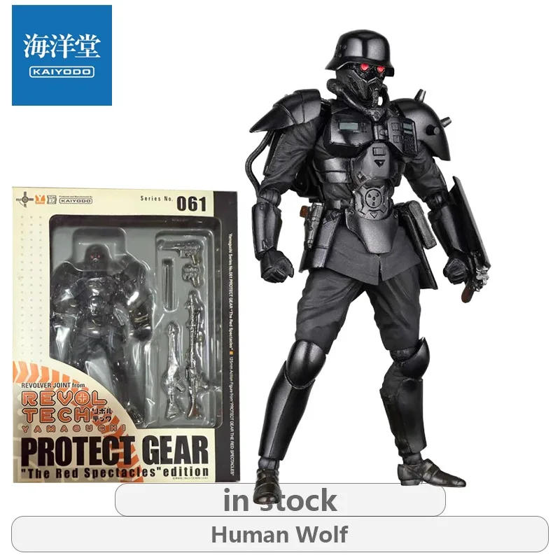 

Kaiyodo оригинальная серия Heritage в стиле Revoltech Yamaguchi Wolf-man с красными глазами, аниме-фигурка, модель игрушки, подарки для мальчиков