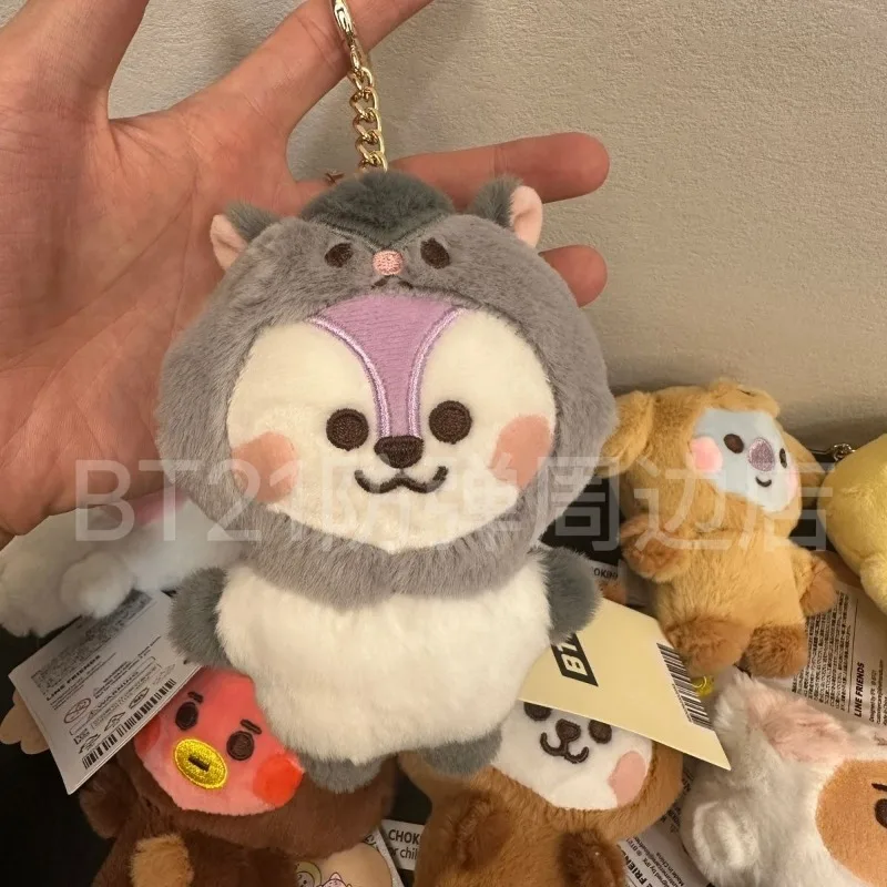 جديد BT21s الحيوان سلسلة هزو Chimmy ألعاب من نسيج مخملي المفاتيح زوجين الكرتون كويا كوكي تاتا دمية حقيبة قلادة حلية هدية للأطفال