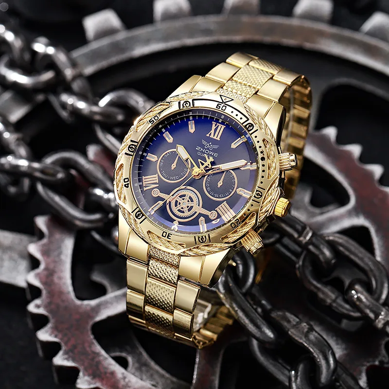 

Международная торговля Лидер продаж трехглазные кварцевые часы мужские часы модные роскошные элегантные мужские деловые повседневные