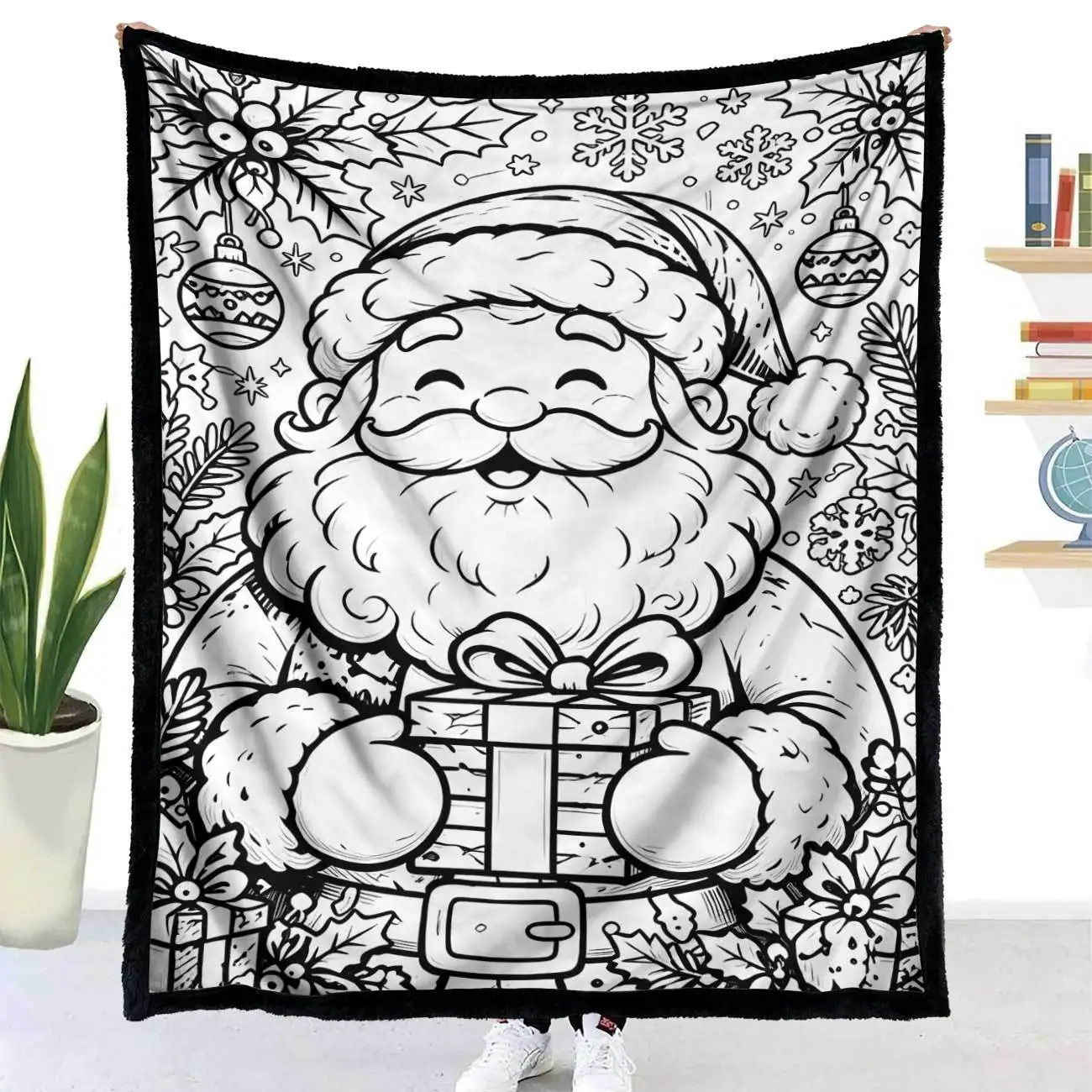 Factory direct supply of hand-colored blankets, Christmas patterns, hand-colored brushes, Christmas blankets X