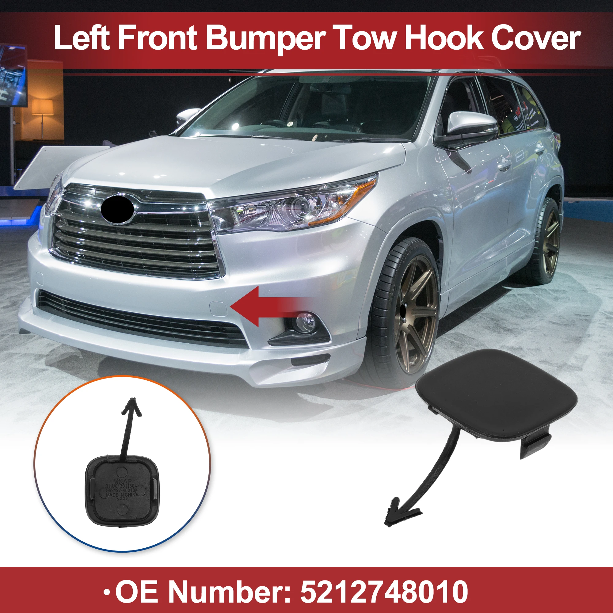 

UXCELL левая передняя крышка фаркопа автомобиля для Toyota Highlander 2004-2007 No 5212748030