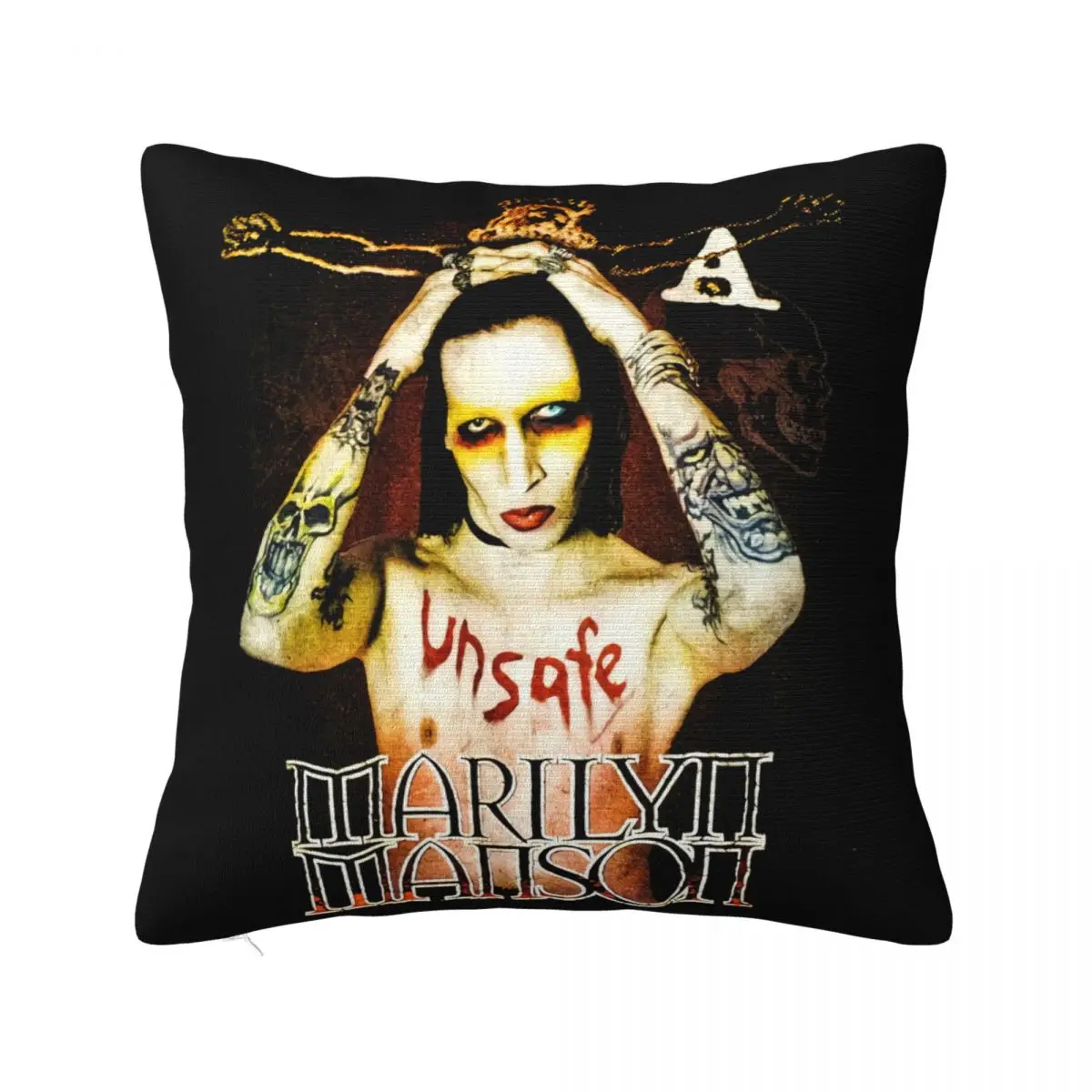 2002 Marilyn Manson Vintage Reprinted Black Unisex Cotton S 234Xl Bc218 Pillow Case