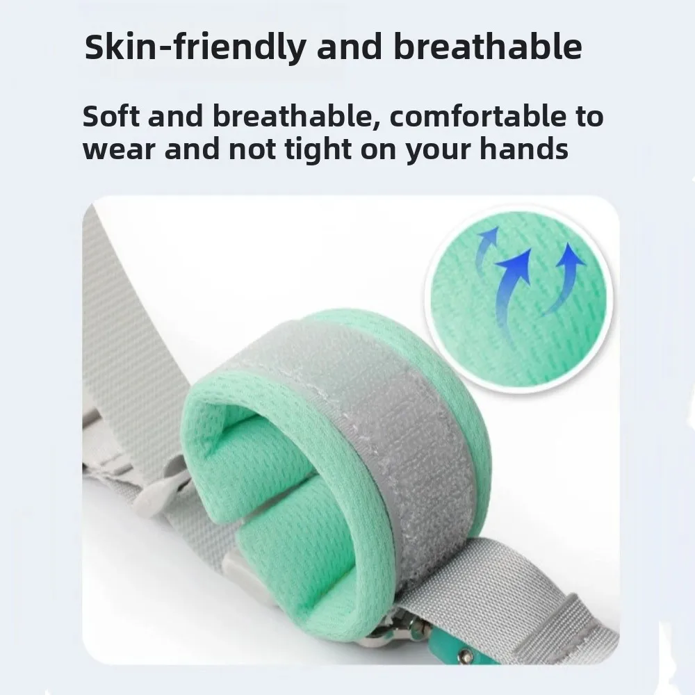 スチールワイヤーベビー牽引ロープ調節可能な通気性のある子供用ハーネスソフト磁気誘導ロック解除紛失防止リストリンクバンド