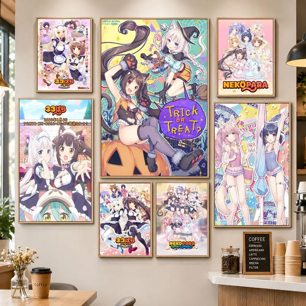 Game NEKOPARA Vol.1 Visual Novel Poster PP Decorative Poster Water-Resistant Print Apartment Dorm Office Cafe Gift