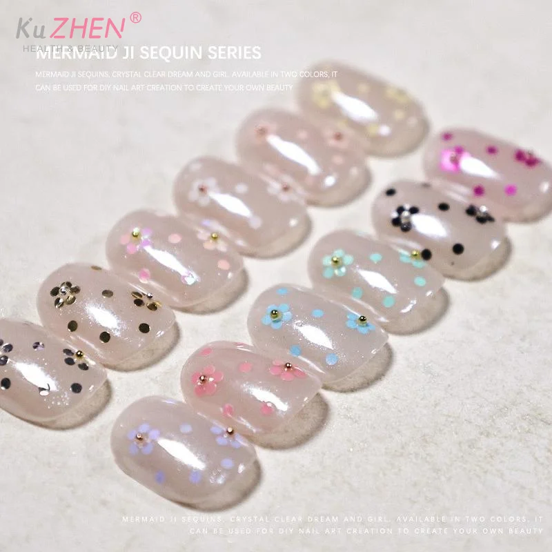 1jar 1 มม.มินิประกายเล็บ Glitter ประกายวงกลมตกแต่งเล็บเล็บ Salon Design อุปกรณ์เสริมน่ารัก DIY Nail Art Design