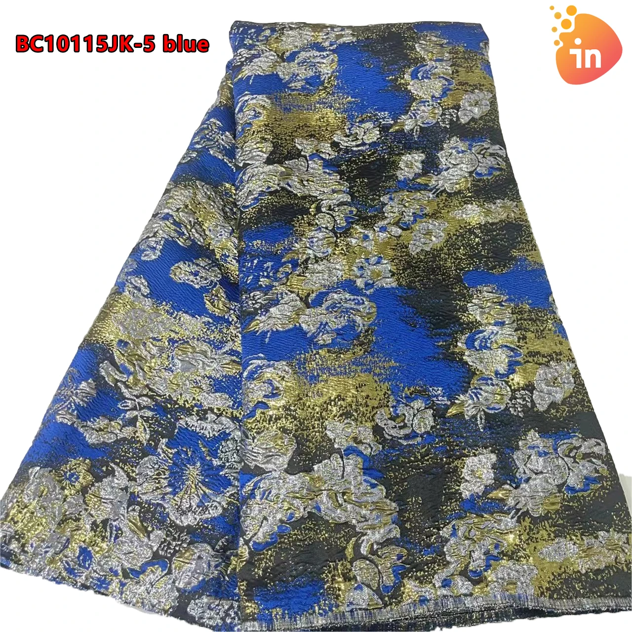 

Nigerian Brocade Lace Fabric 2024 High Quality African Jacquard Gilded Lace Fabric for Sewing Luxury Midi Party DressesBC10115JK