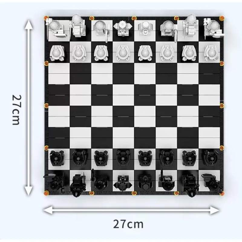 Bloques de construcción de tablero de ajedrez para niños, juguete de ladrillos para armar tablero creativo, ideal para regalo, 876 piezas