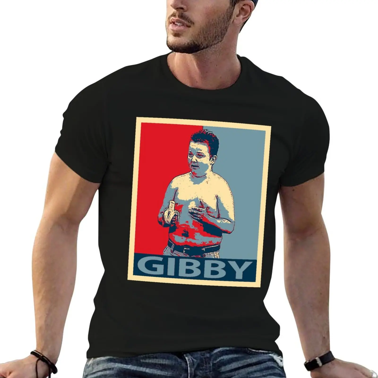 shirtless gibby T-Shirt Basic Simple Casual Short Sleeve Tee