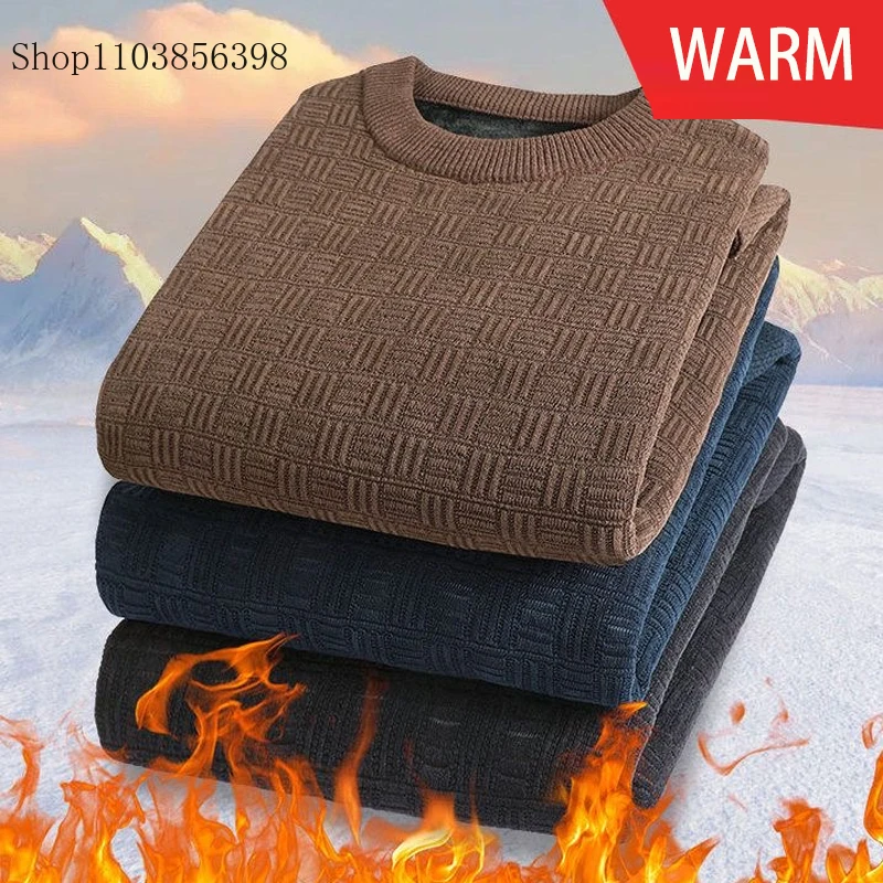 Spring Autumn Pure Wool Pullover Sweater Men O-neck Long-sleeve Cashmere Knitwear Male Clothing Knitted Sweaters Mens Outwear