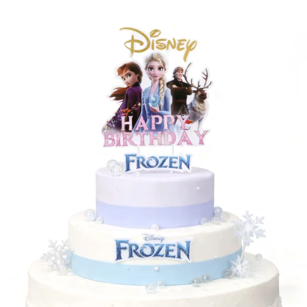 

25 шт., топперы для торта «Холодное сердце», Эльза и Анна, синяя тема принцессы, украшения для кексов на день рождения, Рождество, фестиваль, вечерние подарки, поставка