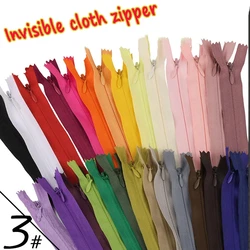 (10pcs)3# Multi-size Invisible Zipper Nylon Coil Zipper Tailor Hand-sewn Fabric Accessories