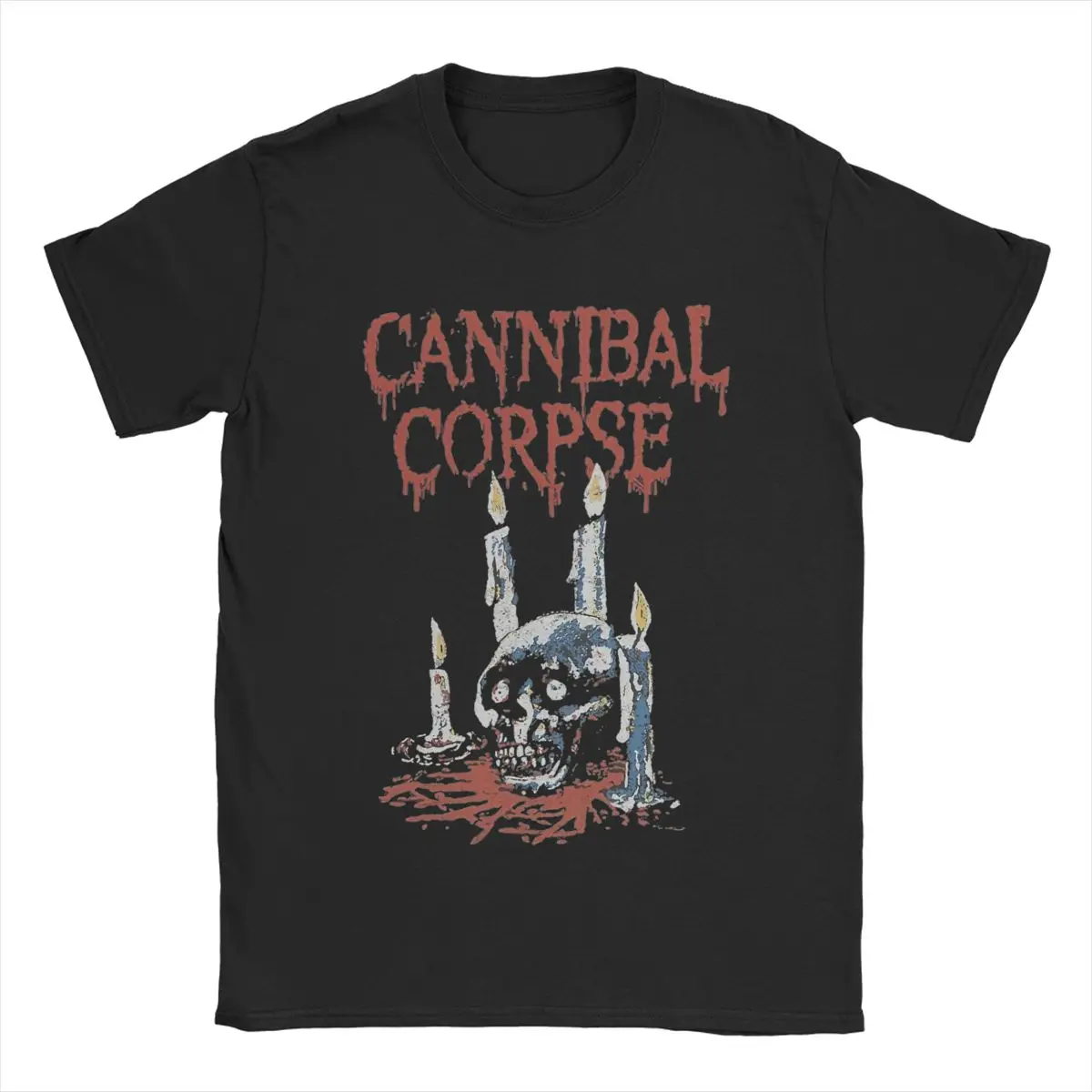 Cannibal Corpse Ritual Candles T Shirt Men Pure Cotton Leisure T-Shirt Round Neck Tees Short Sleeve Tops Gift Idea