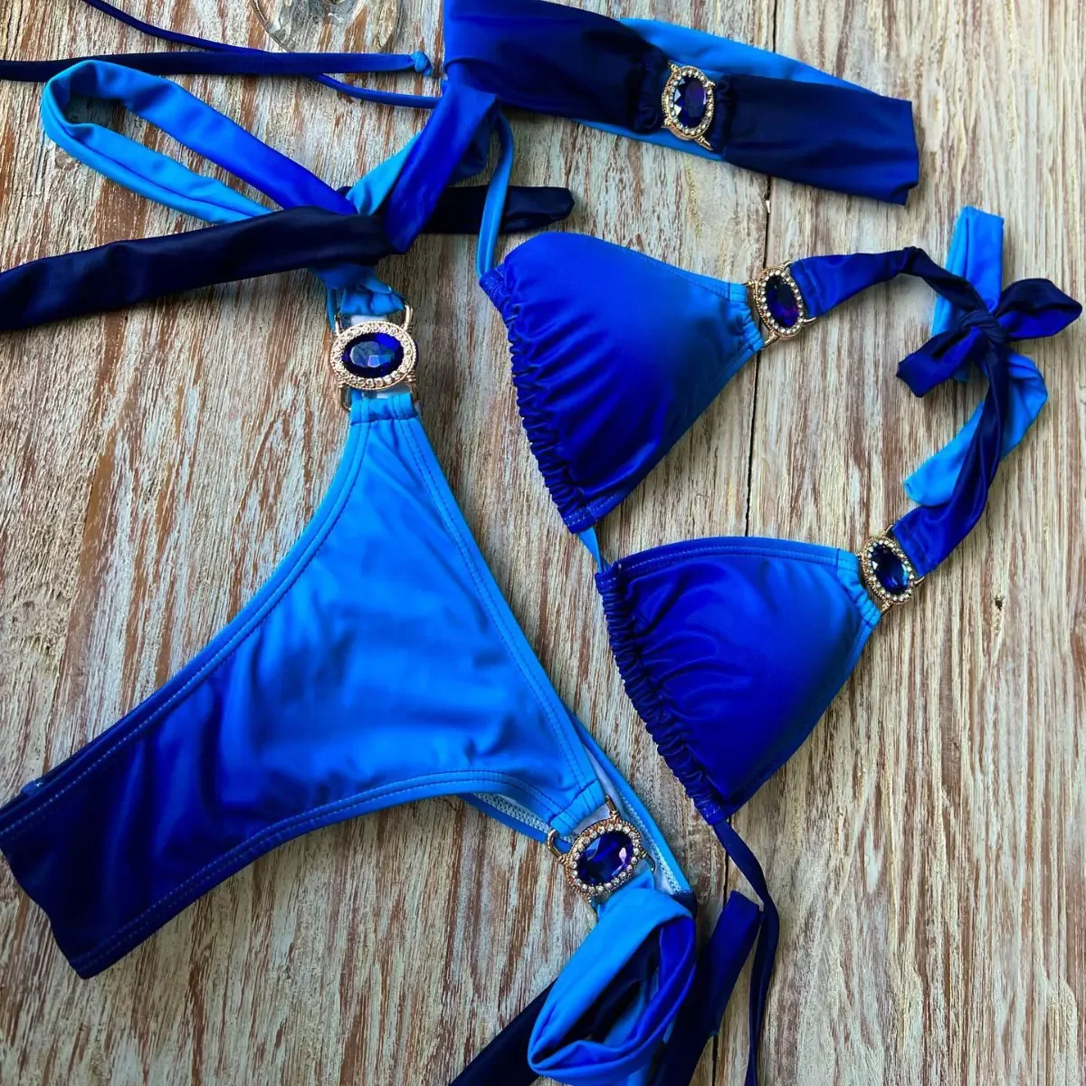 

2024 Sexy Female Bikinis Swimsuit With Luxury Rhinestones Women Swimwear Push Up Bikini Beach Swimming Girls Bathing Suit
