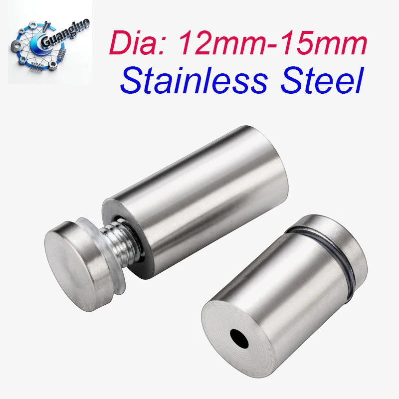 

Guangluo 1/5pcs Advertising Nails Diameter 12mm~25mm Stainless Steel Screw Advertising Bracket Nail Fixing Screw Hardware