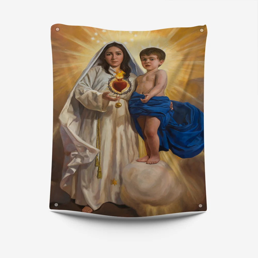 Virgin Mary Christian Flag Banner Flag Art Decoration Design Decor Vintage Structure Party Garden Flag Club Bar Study Bedroom