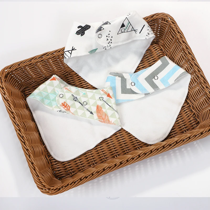 4pcs/Set Bamboo Fiber Organic Baby Bibs Triangle Burp Cloths Saliva Towel Baby Feeding Bibs Soft Absorbent Waterproof Towel