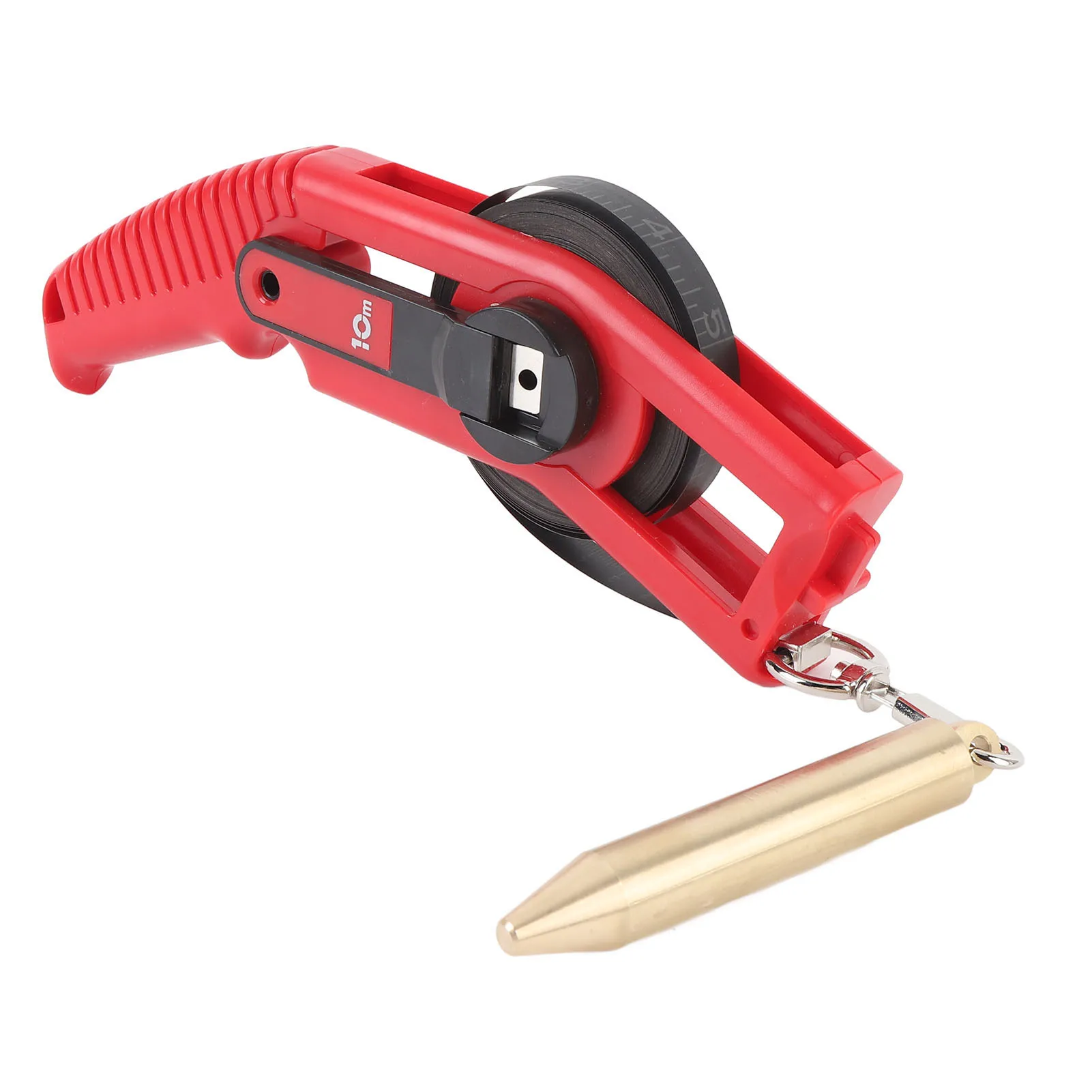 

10m/32.8ft Oil Tank Gauging Tape Carbon Steel Oil Tank Depth Measuring Gauging Tapes Fuel Measuring Device with Brass Plumb Bob