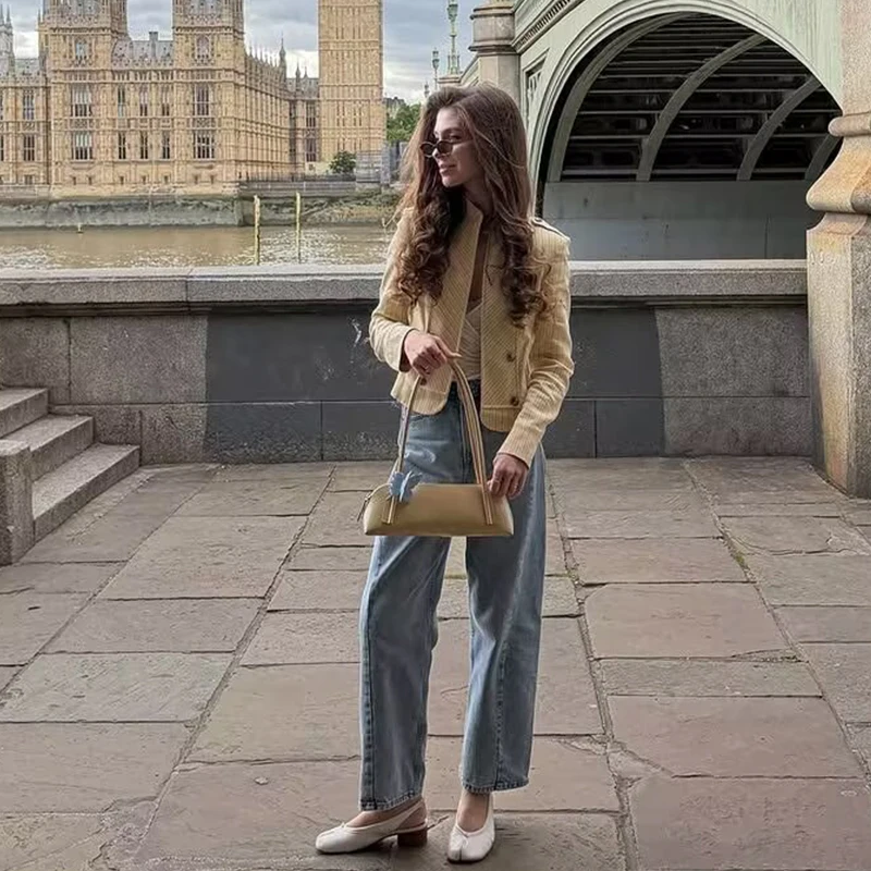 Autumn New Women's Jackets 2026 Chic Slim Elegance Napoleon Women's Warm Coats Autumn Fashion Street Casual Blouse Jackets
