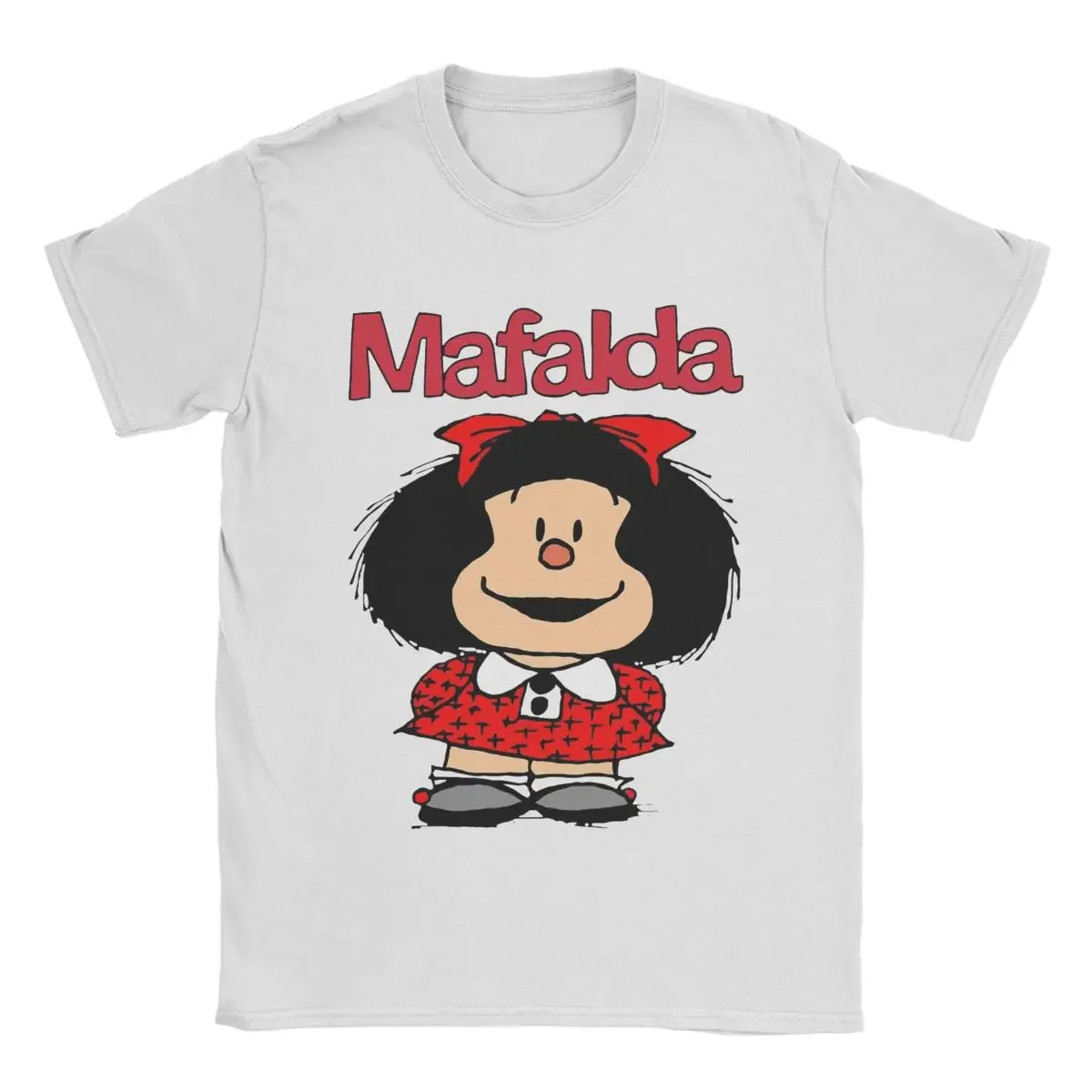 Mafalda T Shirt Men Cotton Unique T-Shirt Crew Neck Tee Shirt Short Sleeve Clothing Plus Size