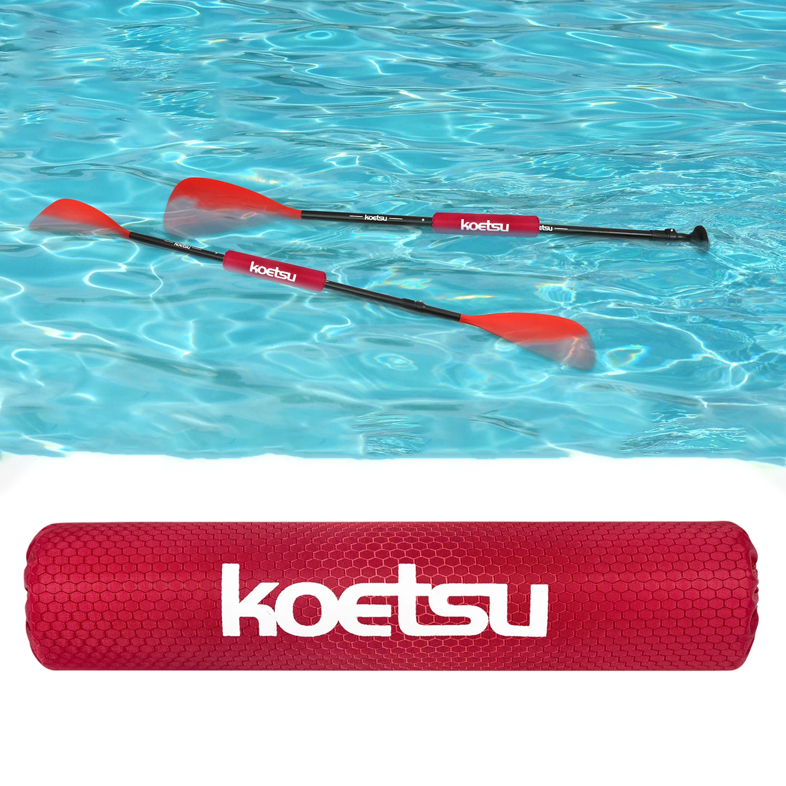 Paddle Buoyancy Sleeve 420D PU Durable Soccer Pattern EPE Foam Prevents Sinking For Kayak Canoe Paddleboard SUP Board Accessory
