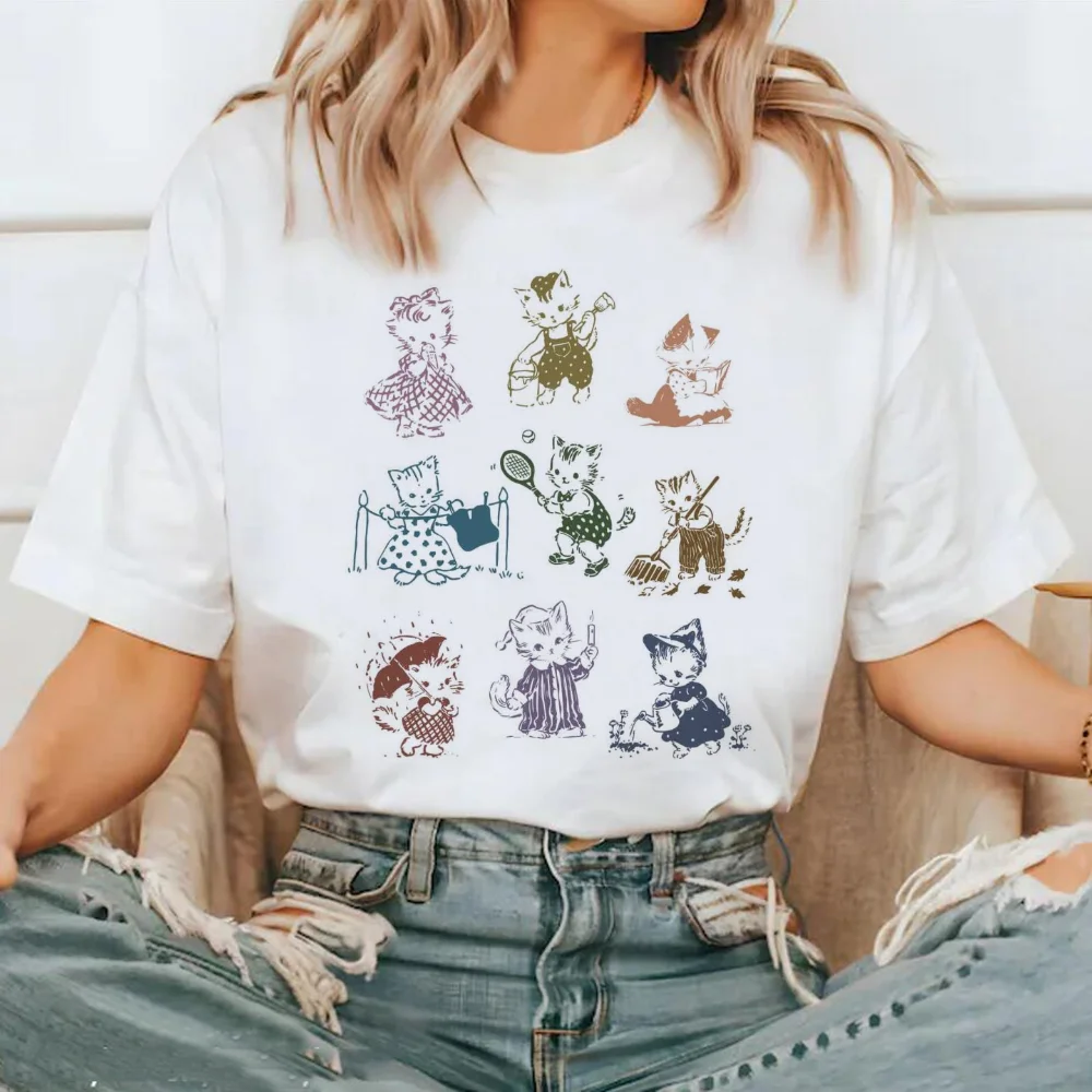 

Women's Pattern Casual Style Printed Watercolor Fashion Style New T-Shirt Polyester Fabric Short Sleeve Round Neck Cute T-Shirt