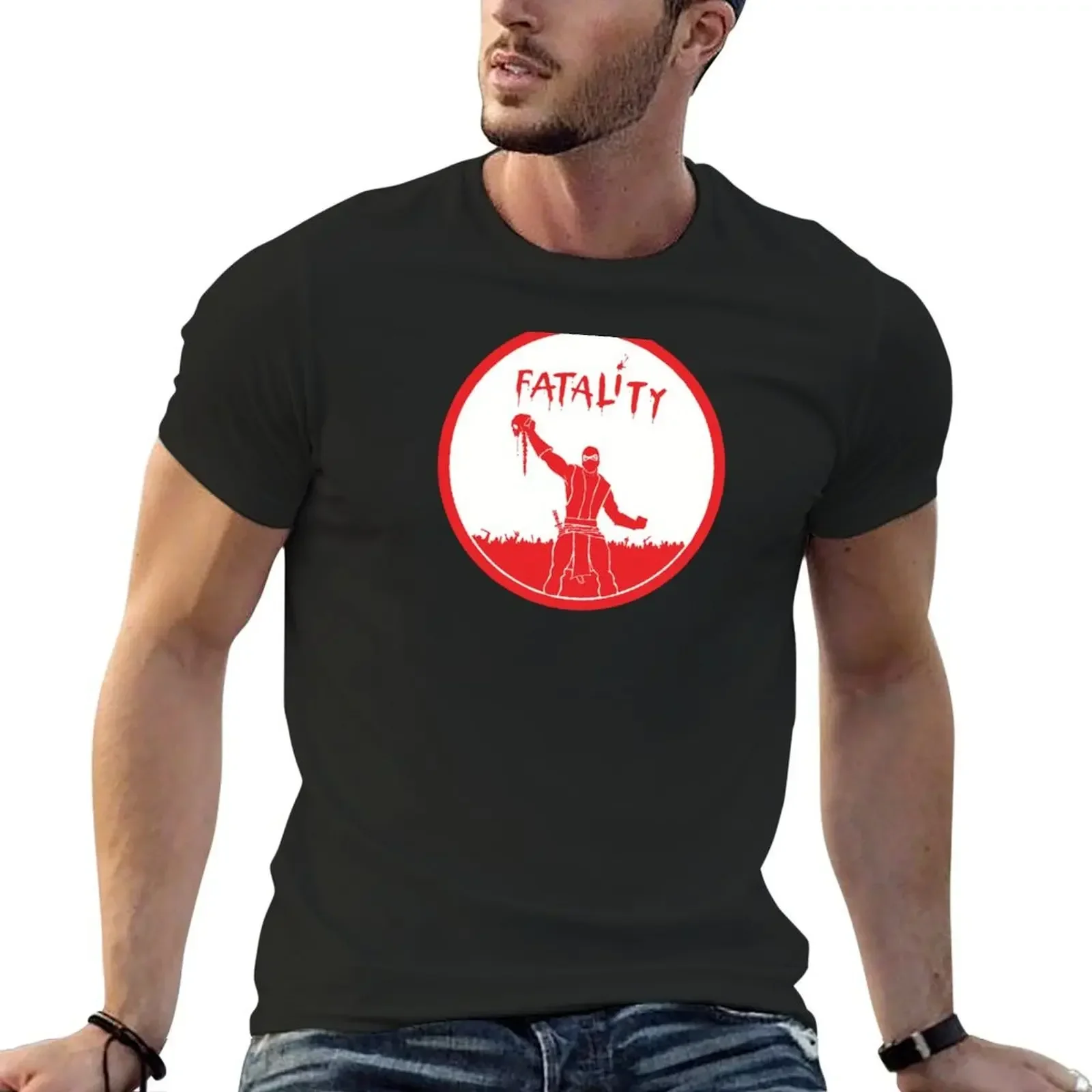 Mortal Kombat - Fatality T-Shirt plus size clothes man t shirt custom t shirt Short sleeve tee men