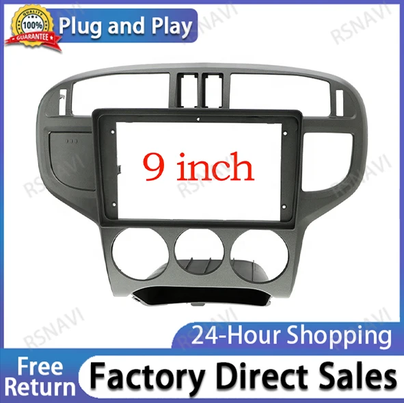 9 inch Car Facia Radio Panel for HYUNDAI MATRIX 2001-2010 (Left Wheel) Dash Kit Install Facia Console Bezel Plate Adapter Trim