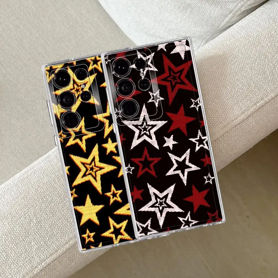Funda Protectora para Teléfono Samsung Galaxy S26 S22 FE S23 Ultra S20 Plus S25 Edge Note 20 Ultra 10 S21 S24 Y2k Star