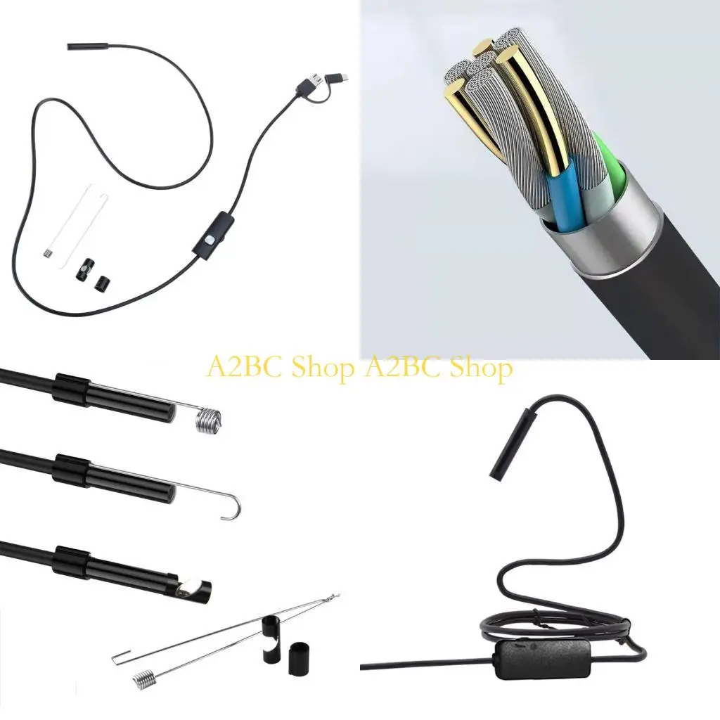A2BC Portable Inspection Camera USB Phone Endoscope Air Conditioner Pipe Camera Simple Operate Camera for Industrial Use