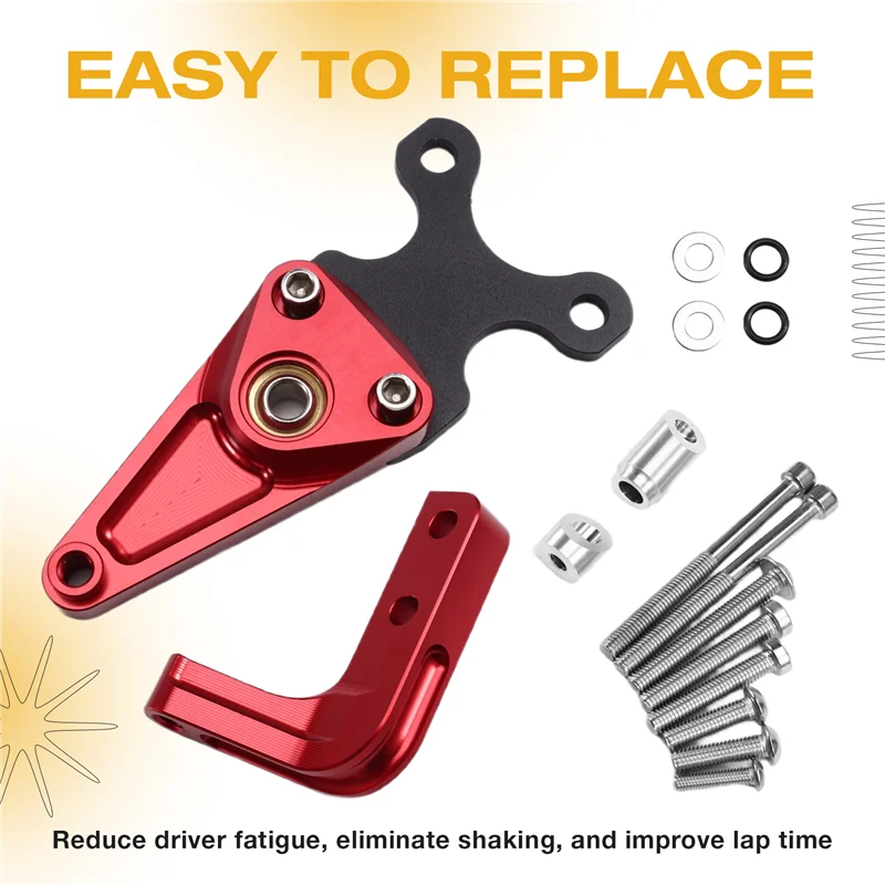 Kit staffa ammortizzatore di sterzo AUTO per Honda CBR650R CBR 650R 2019-2024 - Gruppo di montaggio stabilizzatore moto Rosso