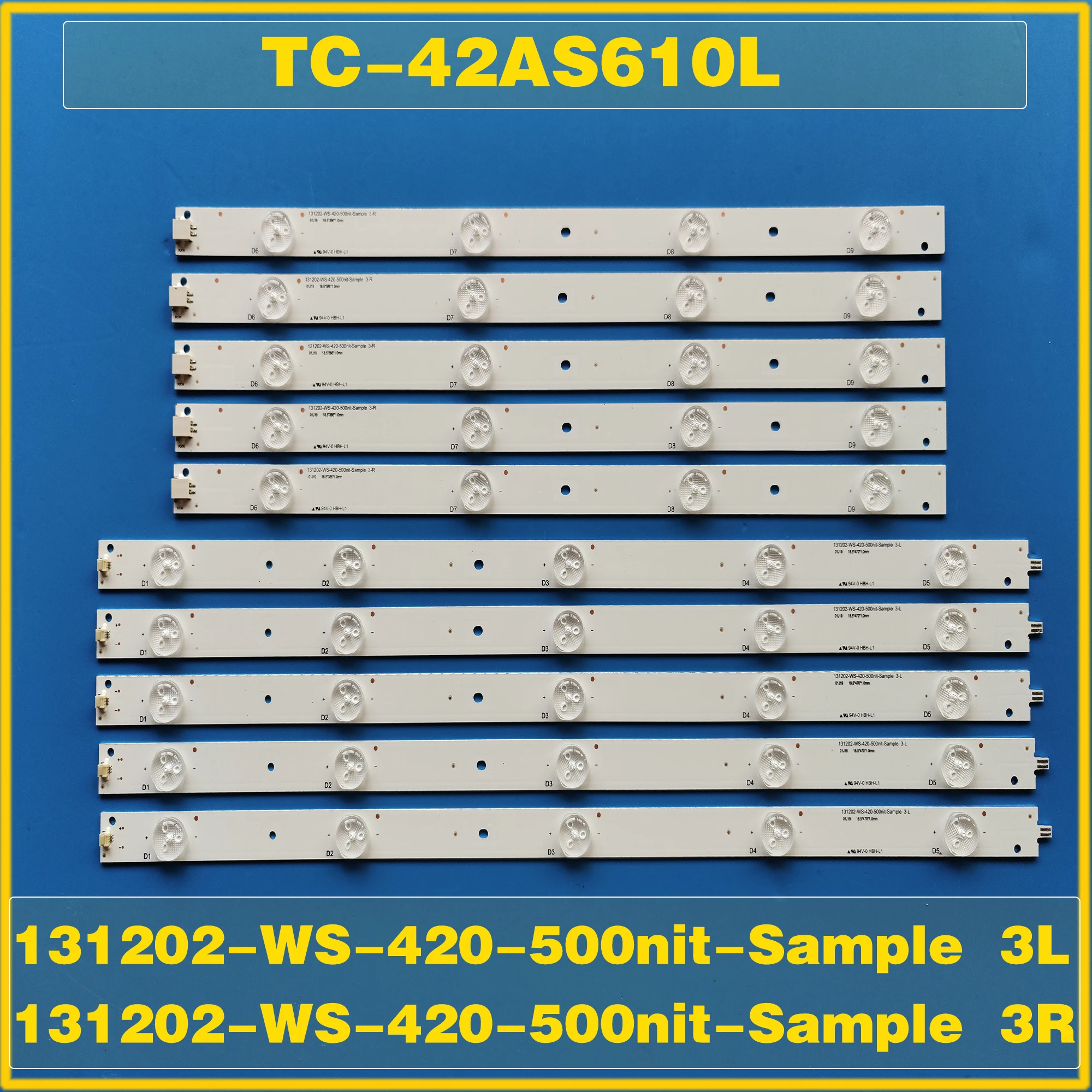 

New LED Light Bar for TC-42AS610L TC-42AS610B TC-42AS610X131202-WS-420-500n1t-Sample 3-R 131202-WS-420-500nit-Sample 3-L