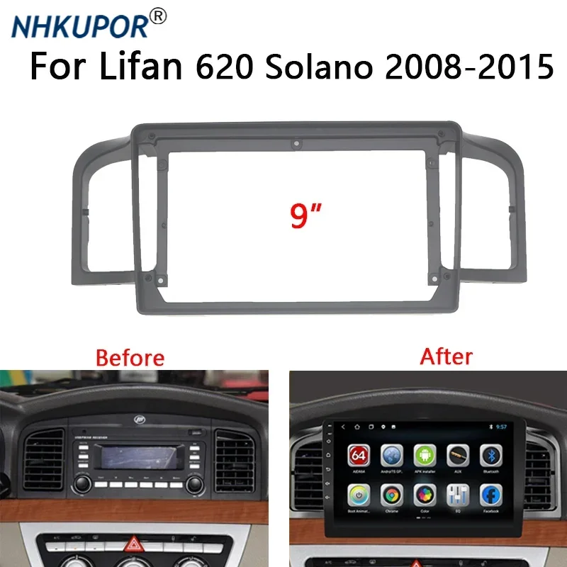 Car Radio Fascia For Lifan 620/Solano 2008-2015 Auto Stereo Refit Dash Panel Mounting Head Unit Frame Kit