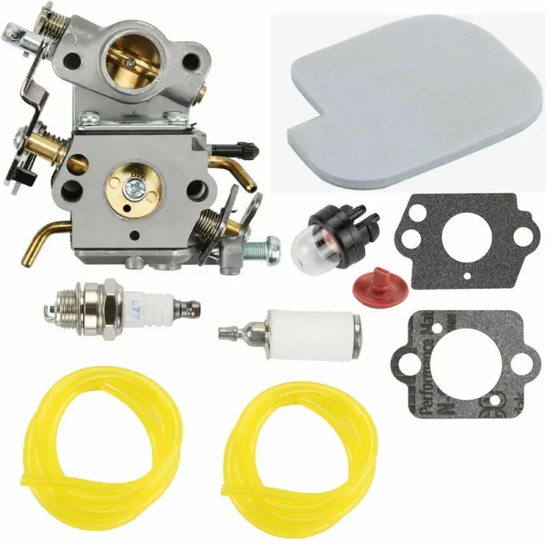 Imagem -03 - Kit de Carburador para Poulan P3314 P3416 P4018 Pp3816 para Zama C1m-w26c Motosserra Junta Primer Lâmpada Mangueira Combustível Kit Carburador