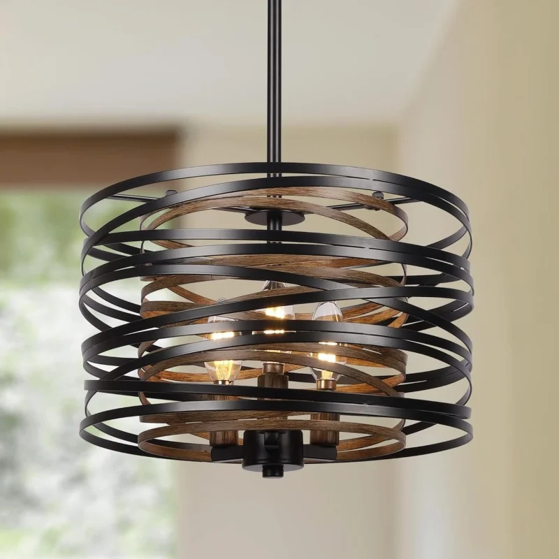 

American Country Vintage Black Chandelier Midside Country Style Restaurant Farmhouse Life and Homestay