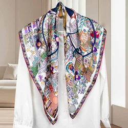 Large Square 100% Silk Scarf Shawl 35