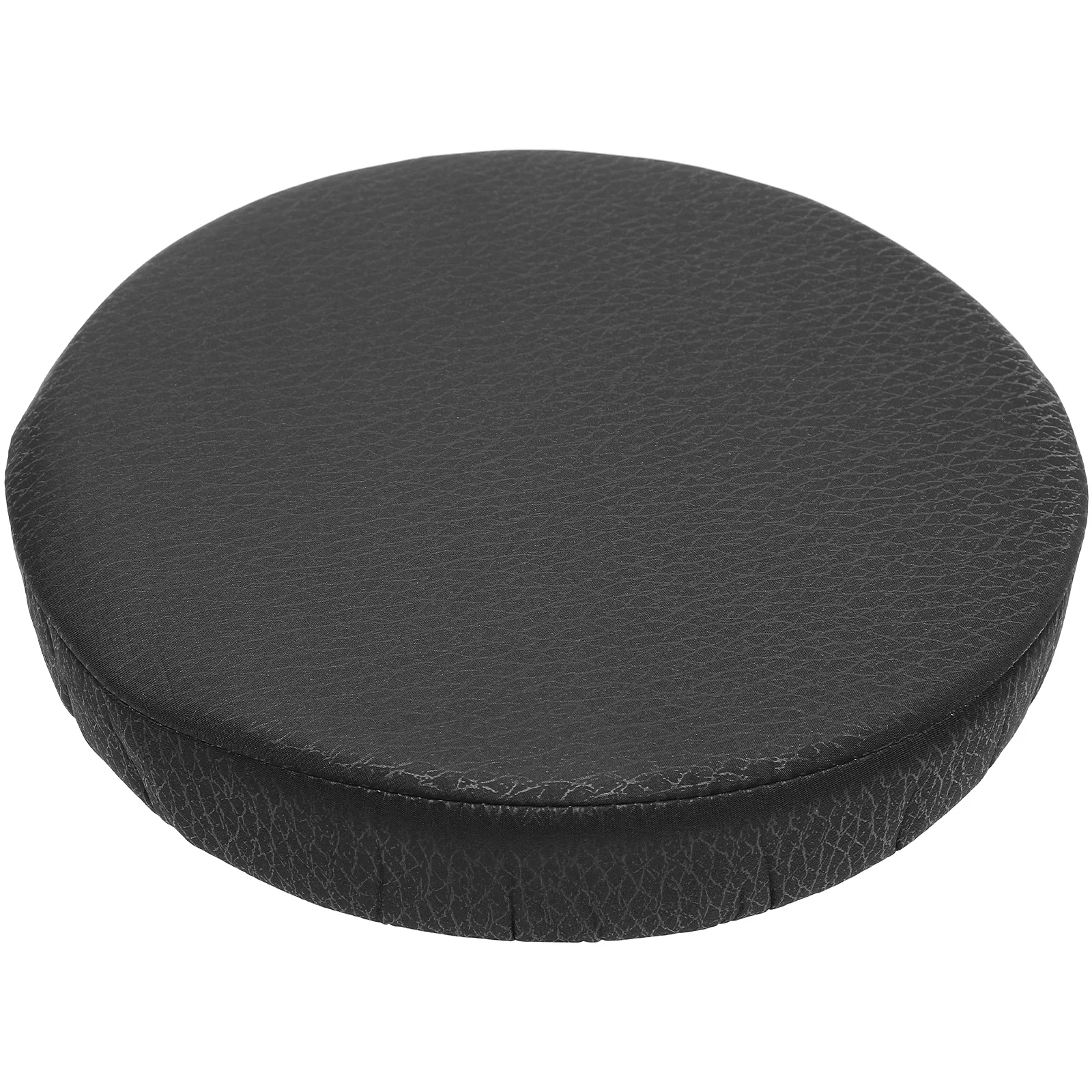 Thick Elastic Barstool Seat Cushion Cover Practical Stool Cover Round Chair Protector for Home Shop - Black (Diameter 30cm )