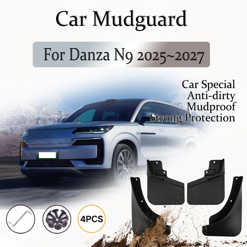 

Автомобильный брызговик для Danza N9 2025 2026 2027, брызговики, брызговики на крыло, переднее и заднее колесо, внешние детали, автоаксессуары