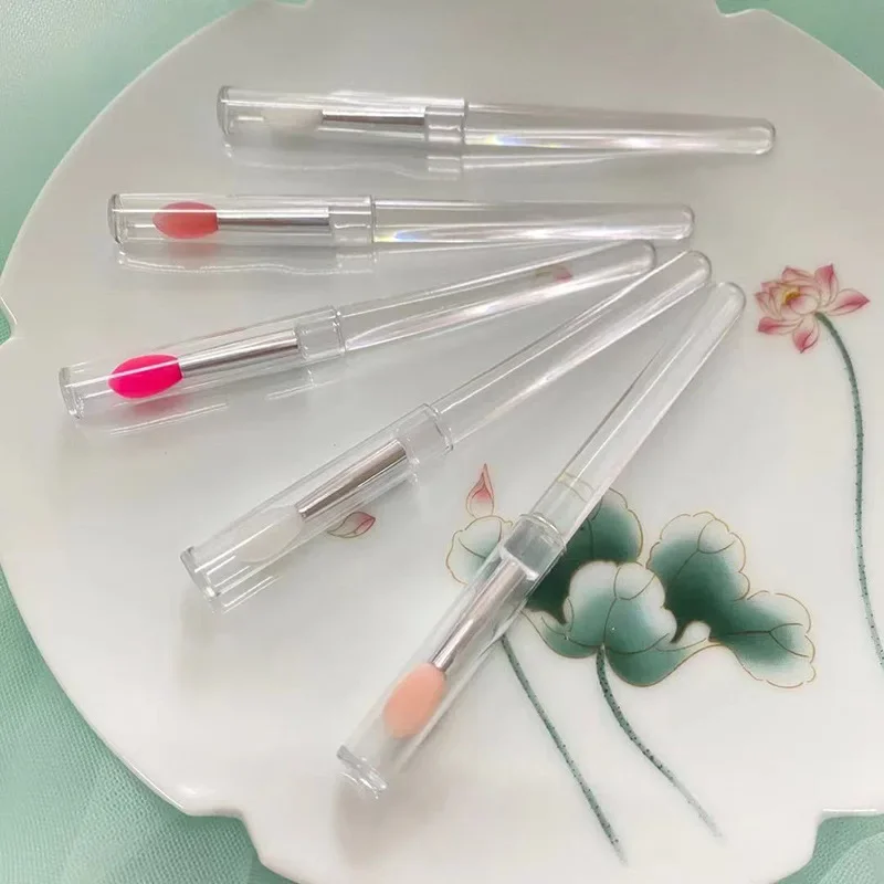 Pinceau portable en silicone avec couvercle, applicateur de baume, doux, multifonctionnel, rouge à lèvres, brillant à lèvres, pinceaux de maquillage plats, Jules