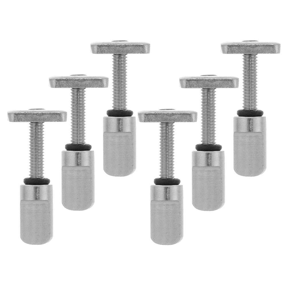 

6pcs Surfboard Fin Screws Stainless Steel Thumb Screws Tool Free Paddleboard SUP Center Adapters Racing Fins Water Sports Gear