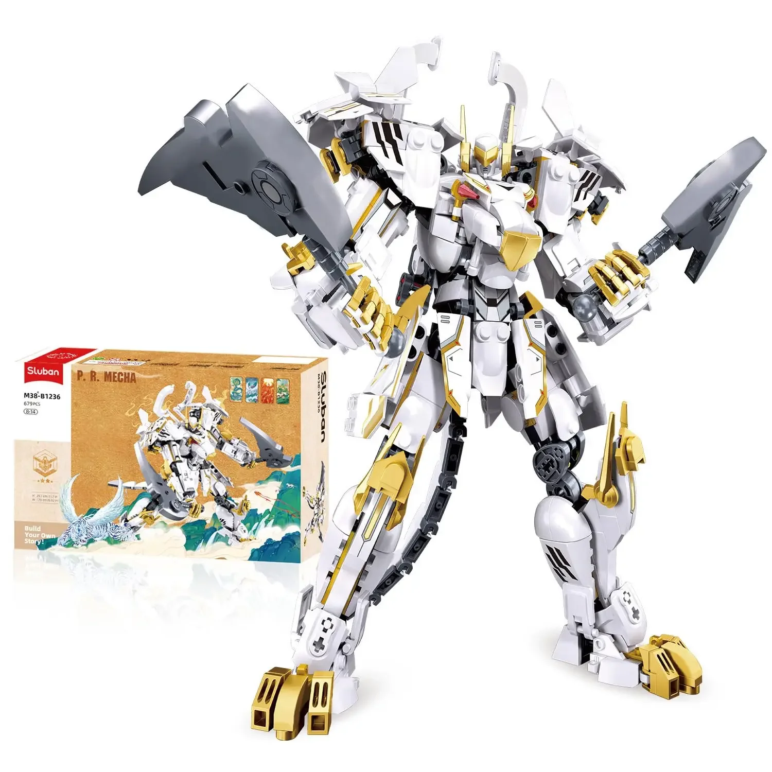 Mecha série blocos de construção clássico armadura criatividade robô guerreiro modelo tijolos decoração desktop brinquedos para crianças presentes do feriado