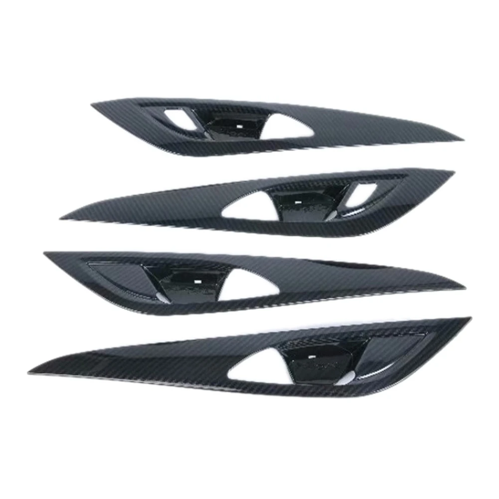 For Buick Regal 2017 2018 2019 Carbon Fiber Car Inner Door Handle Bowl Cover Trim Frame Decor Sticker Accessories,4PCS