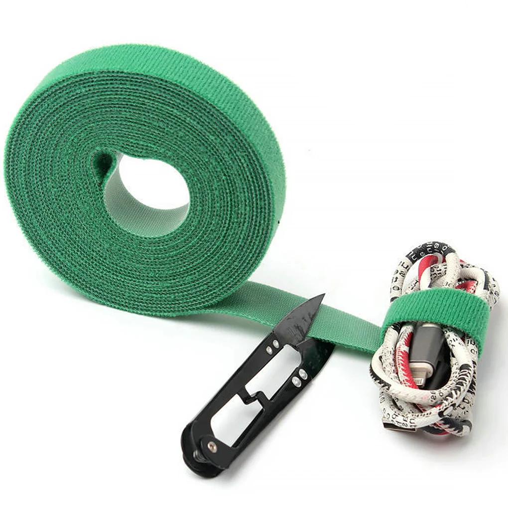 Рулонная лента для завязывания растений, регулируемая садовая универсальная черная лента