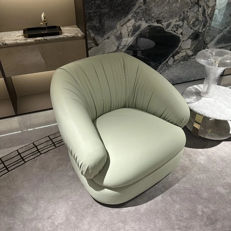 Simple style furniture green soft comfortable metal strip leisure chair