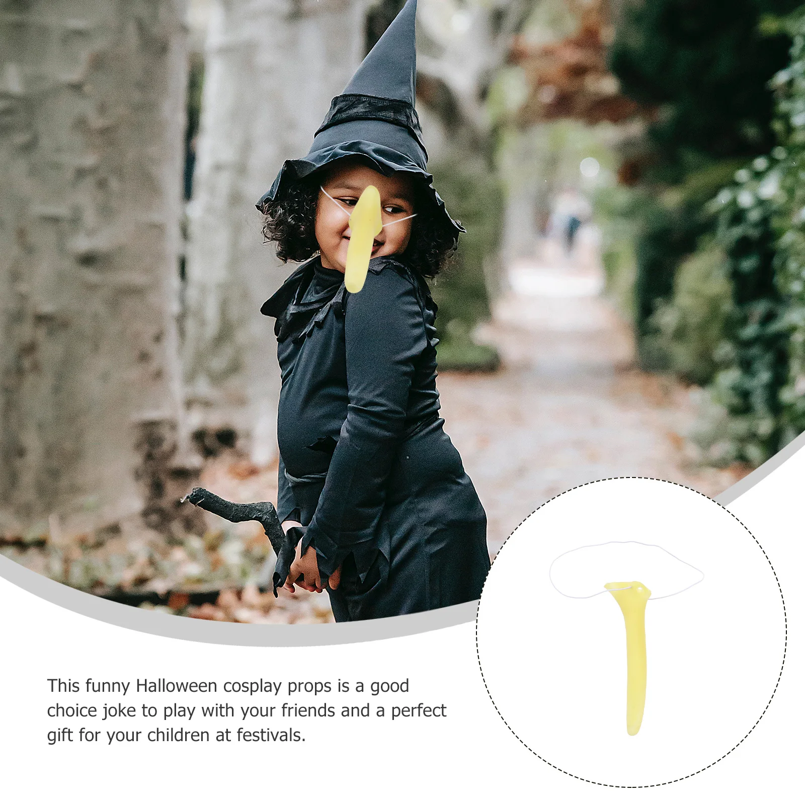 

1pcs Long Nose Props Lightweight Elastic String Funny Halloween Cosplay Costume Party Carnivals Masquerade Accessories Toy