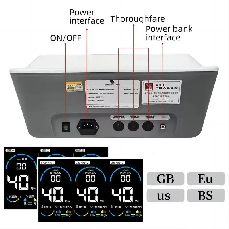 Physiotherapy Instrument Bioenergy Massage Machine Bioelectric Meridian BES Device Dds Bio Electric Body Massager