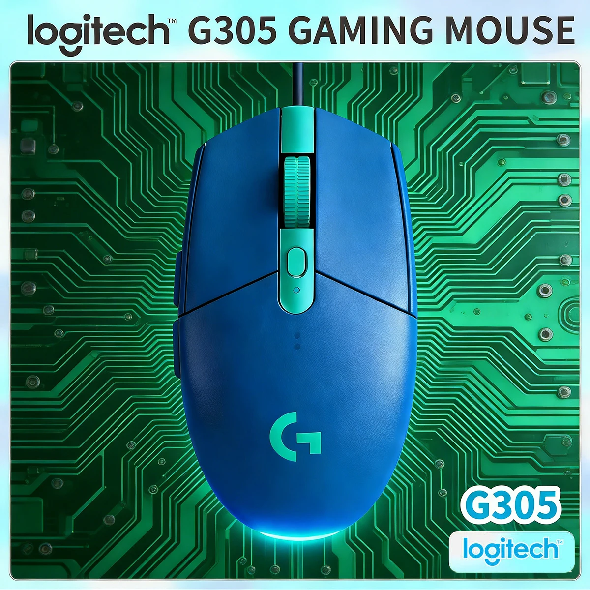 

Logitech G305 Wireless Gaming Mouse, 12000 DPI HERO Exact Tracking, 6 Customizable Keys, Ergonomic Contour Grip, Perfect for PC