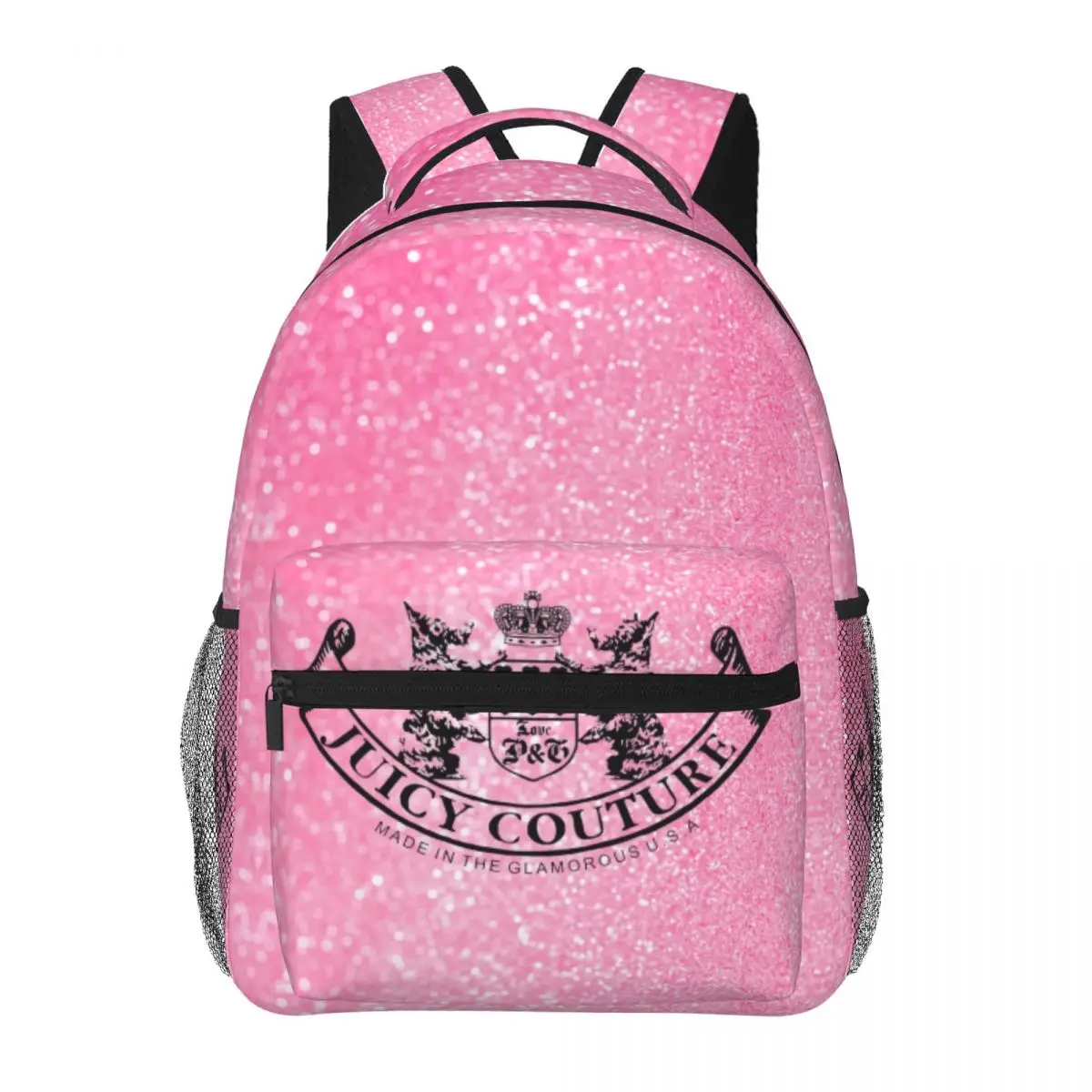 

Juicy-Couture Backpack Student Schoolbag for Men Women Laptop Canvas Bags 16in