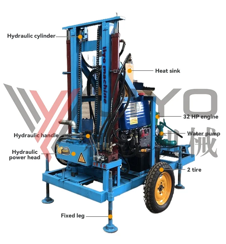 200M Hydraulic Exploration Core Drilling Rigs Machine Water Well Drilling Machine